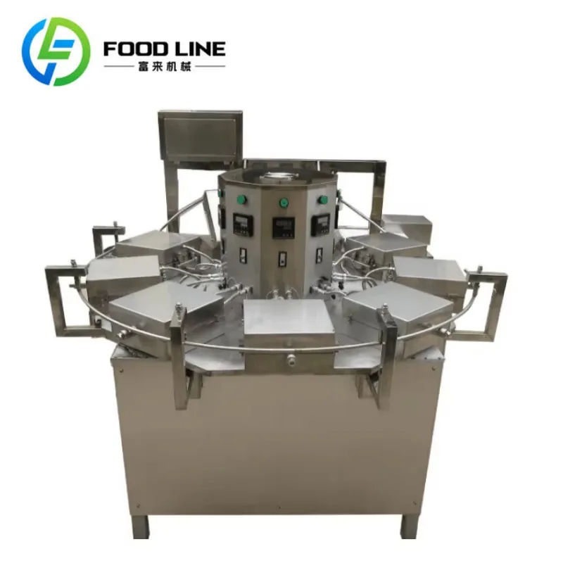 Customize Rotary Electric Waffle Cone Production Line Automatic Multi Station Waffle Machine Stainless Steel For Cone Making