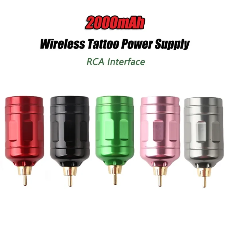 

Rechargeable Mini Wireless Tattoo Power Supply 2000mAh Portable Large Capacity Battery RCA Interface For Tattoo Machine Pen