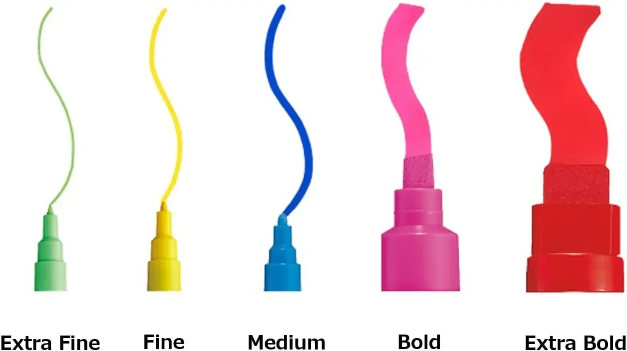 Uni Posca Set 7/8/16 Farben Acrylfarbenstifte PC1M PC3M PC5M Reversible Stiftspitzen mit feiner Spitze für Kunstbedarf Stoffmarker – Detail 3