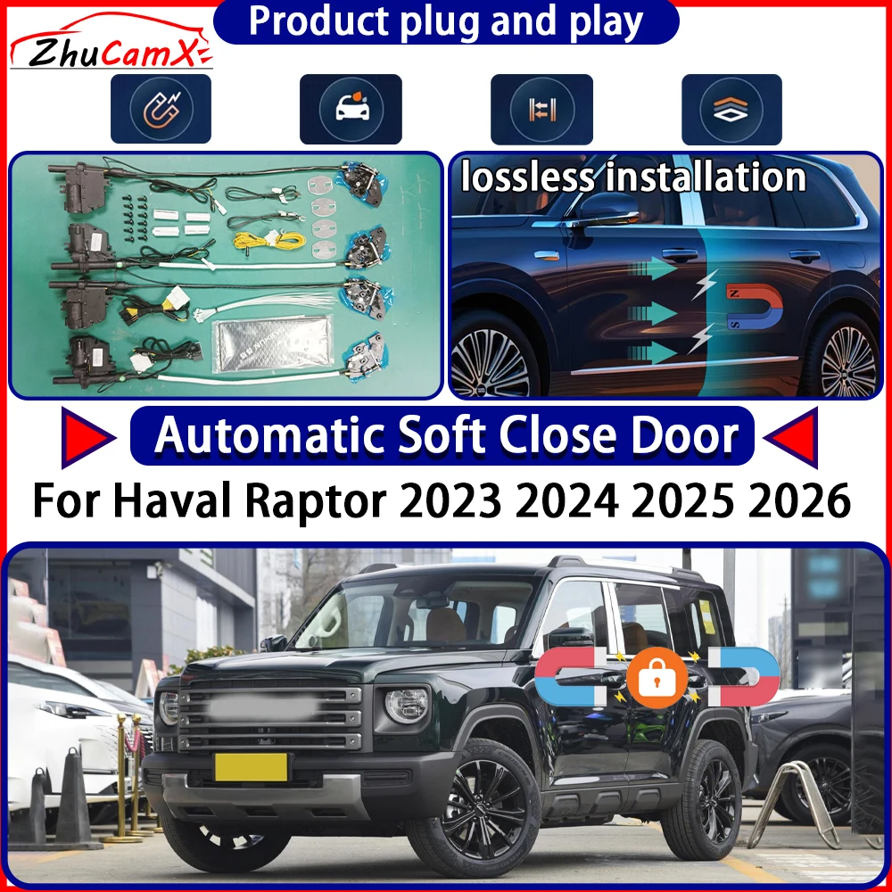 Attuatore serratura elettrica OEM per Haval Raptor 2023 2024 2025 2026 Kit porta con chiusura ammortizzata Sistema di chiusura automatica Porta facile
