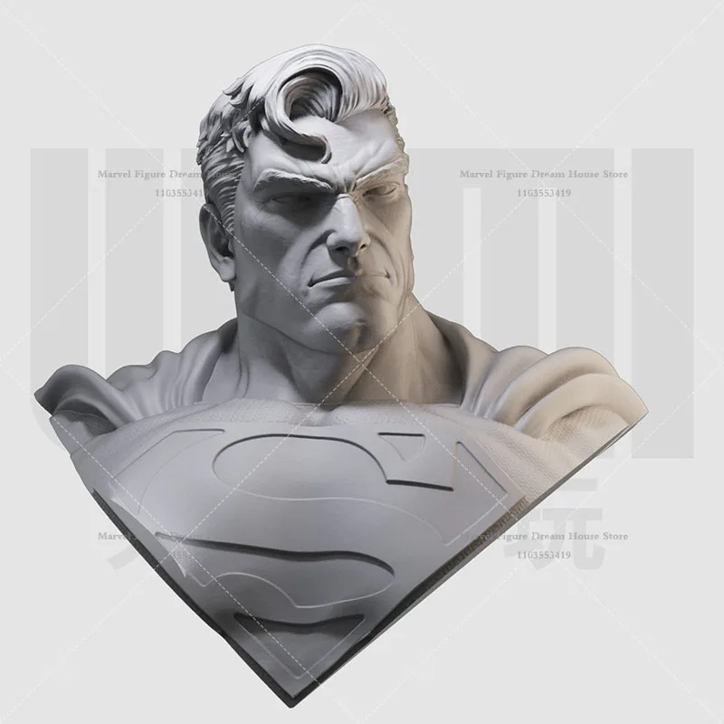 1/16 1/10 Scale DC Superman Clark Kent Flying Man God of Strength Big Blue Boy Scout DIY GK 3D Resin Un-panited White Bust Doll