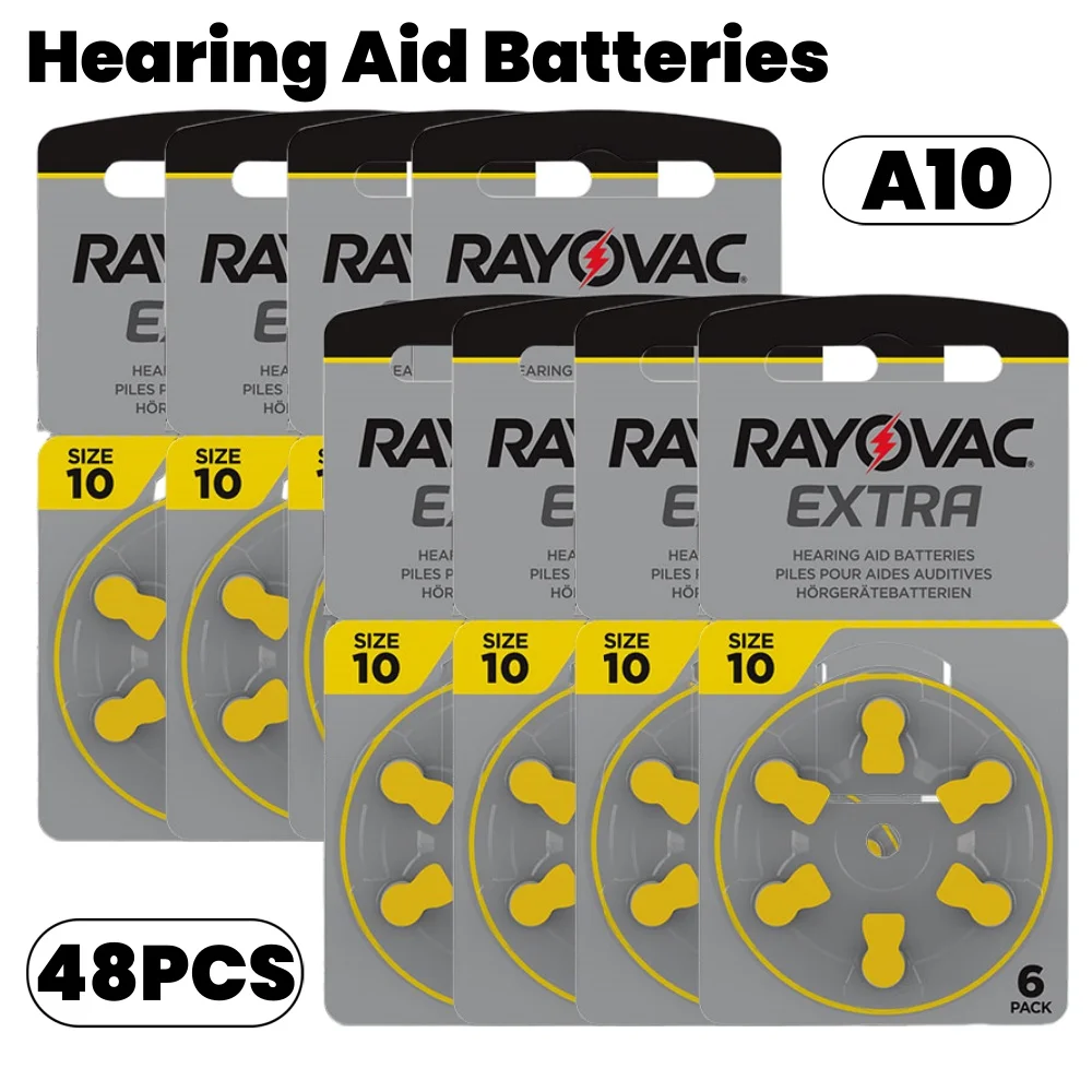 

48PCS A10 Hearing Aid Battery EXTRA Zinc Air A10 A13 A312 Batteries For Hearing Aids