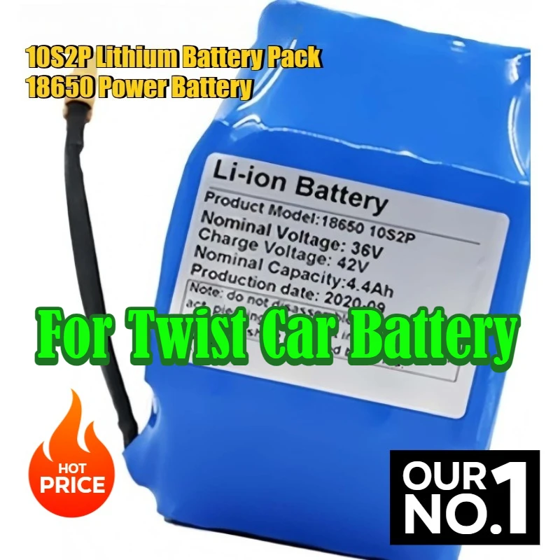 

36V 4400mAh For Twist Car Battery 10S2P Lithium Battery Pack 18650 Power Battery