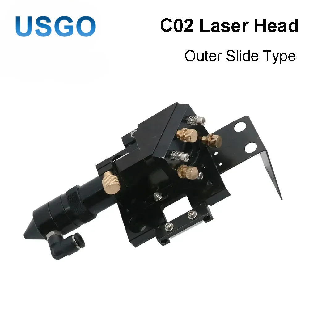 usgo-outer-slider-co2-laser-head-for-dia-20mm-lens-fl-508-635mm-25mm-mirror-with-air-assist-nozzle-cutting-machine