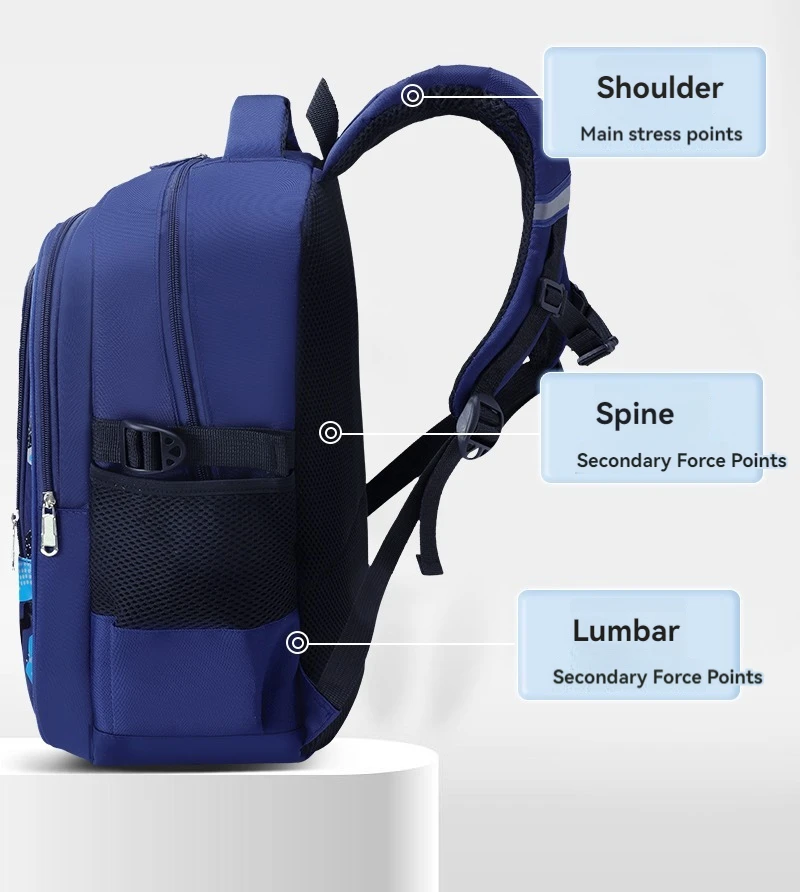 New Elementary School Students Schoolbag Boys 1-3-6 Grades 6-12 Years Old Lightweight Leisure CHILDREN'S Shoulder Bag Large Capa