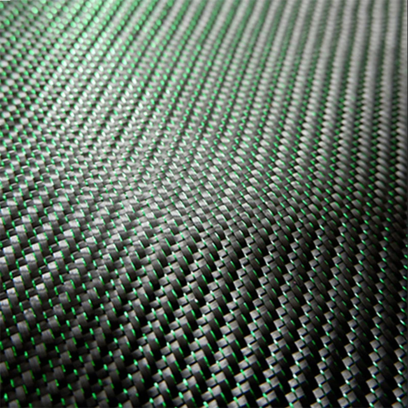 

Kafu 3k Green Single Line Gold Silver Metal Wire Car Interior Motorcycle Parts Modified Carbon Fiber Fabric for Sports Goods