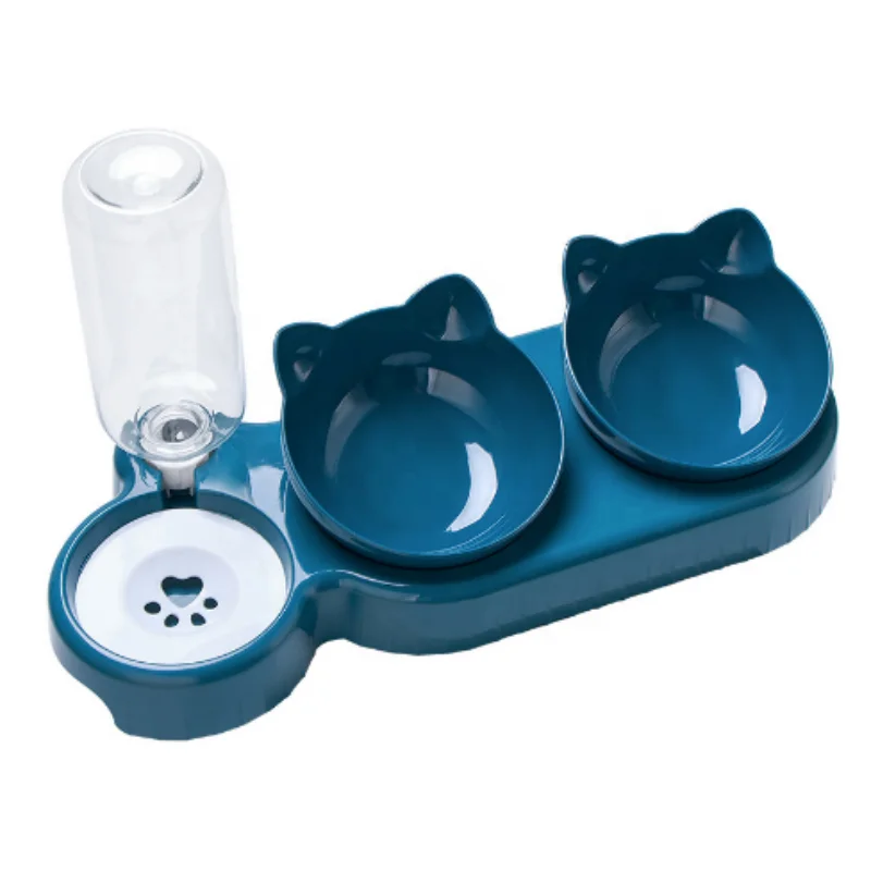 

Automatic Double Pet Bowl New Small Pet Feeder and Water Bowl for Cats and Dogs for Small Animals