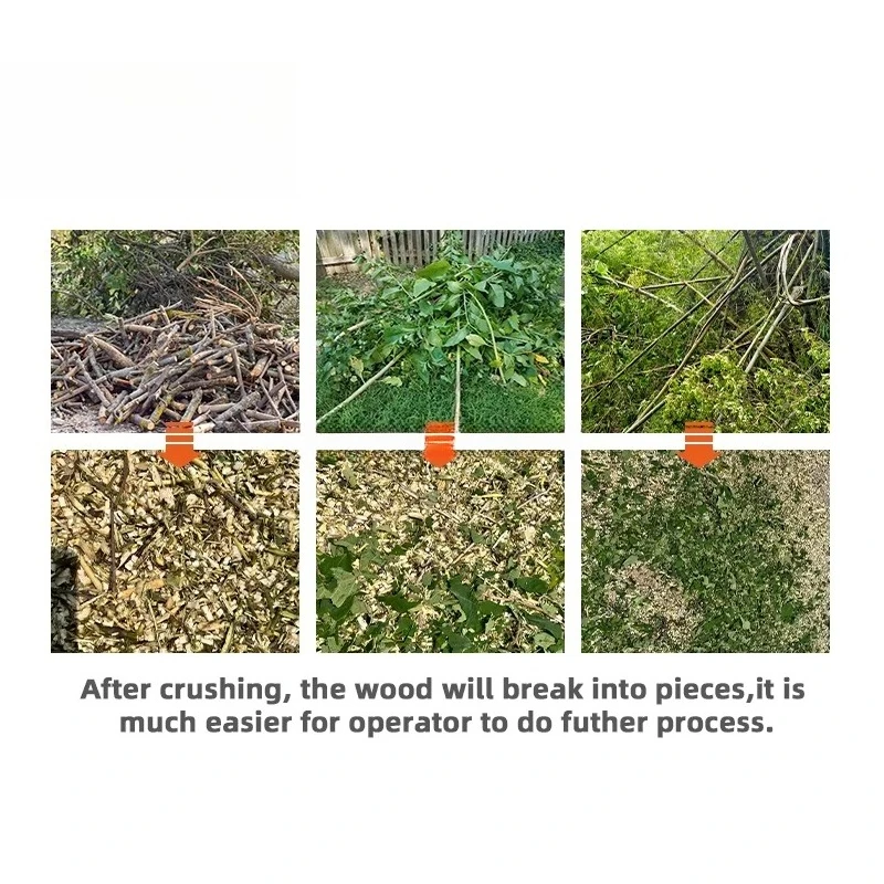 Ce Mobile 35HP Hydraulic Feed Garden Forestry Waste Tree Branches Log Drum Shredder Crusher Grinder Wood Chipper Machine