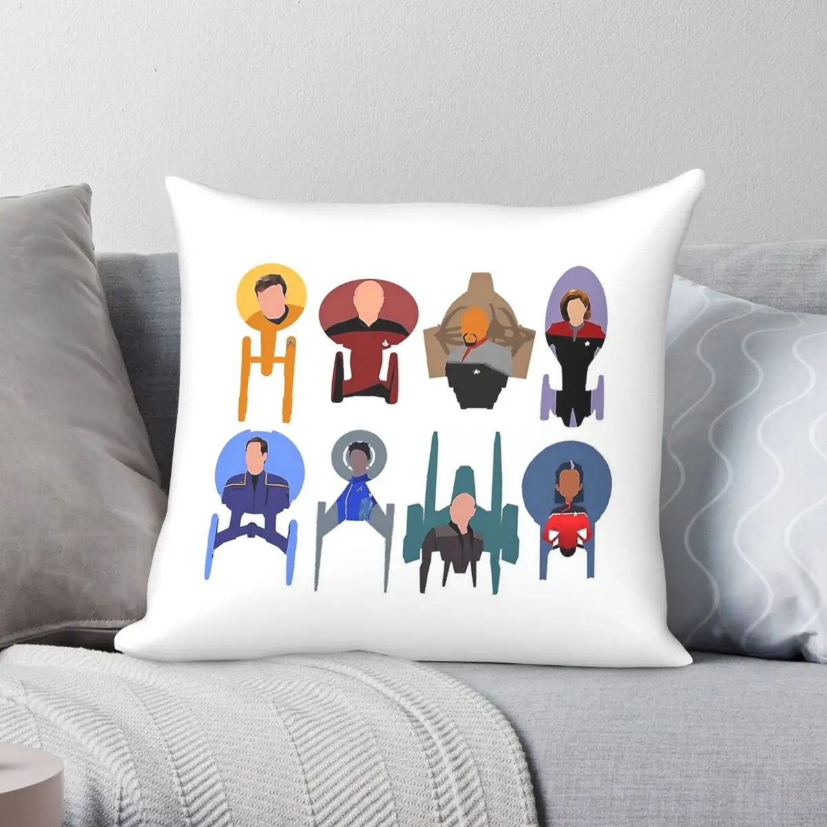 Memory Alpha Starfleet Captains Pillowcase Polyester Linen Velvet Creative Zip Decor Pillow Case Home Cushion Cover