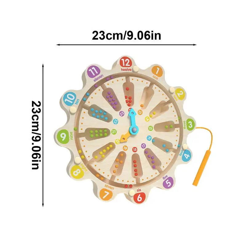 Labyrinthe magnétique horloge labyrinthe tableau magnétique jeux de Puzzle en bois enfant en bas âge couleur tri jouets apprentissage préscolaire jouets éducatifs pour