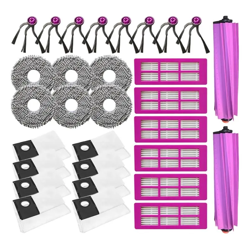 

Запасные части для пылесоса N18R, 30 шт., для робота-пылесоса Eureka J15 Evo Ultra с функцией самоочистки - щетка, салфетка для влажной уборки, фильтр, мешок для сбора пыли