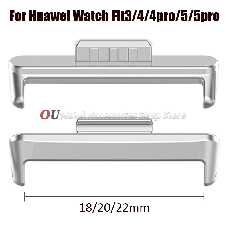 18 20mm 22mm 1Pair Metal Aluminum Adapter for Huawei Watch fit 3/4/4pro/5/5pro Strap Connector Bracelet Band Adapter Accessories