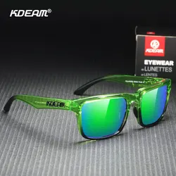 KDEAM Square Men's Polarized Sunglasses Outdoors Casual Coating Sun Glasses New Matching Colors UV400 Upgraded Edition KD332PLUS