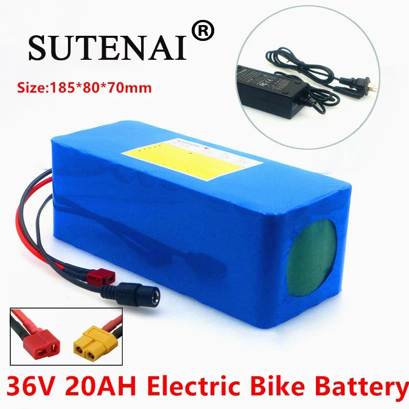 

36V Battery 10S4P 20Ah Battery Pack 500W High Power Battery 42V 20000mAh E-bike electric bicycle BMS With xt60 Plug +42v Charger