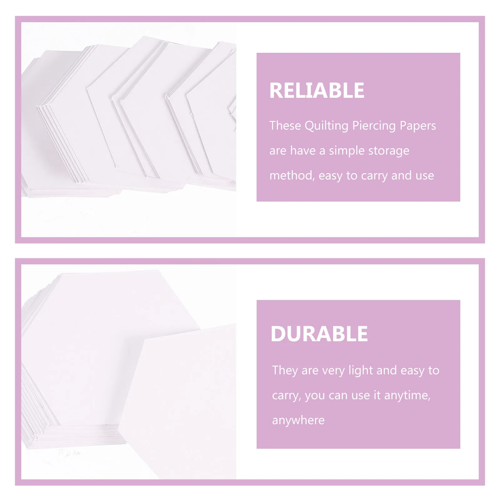 200Pcs Quilting Piercing Paper Templates Lightweight Easy Carry Quilting Supplies for DIY Sewing and Embroidery Craft view 5