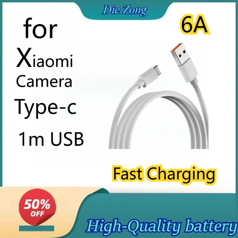 Câble de charge rapide  USB de 1m pour caméra For Android Xiaomi téléphone intelligent cordon de charge étendu USB