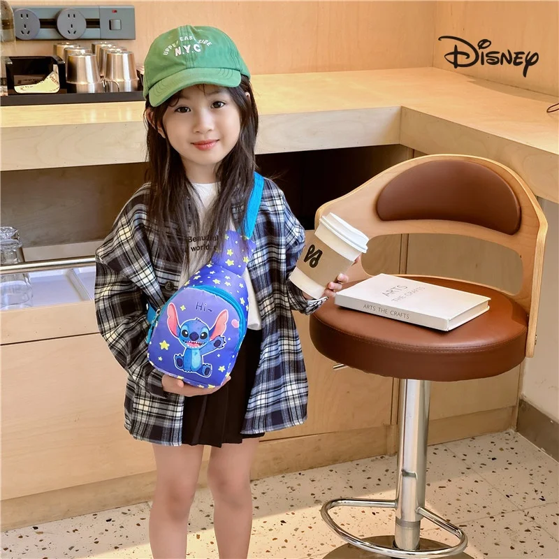 Disney Stitch Shoulder Bag Cartoob Action Anime Figures Winnie The Pooh Stitch Eeyore Leisure Bag Cute Childrens Ornaments Gifts