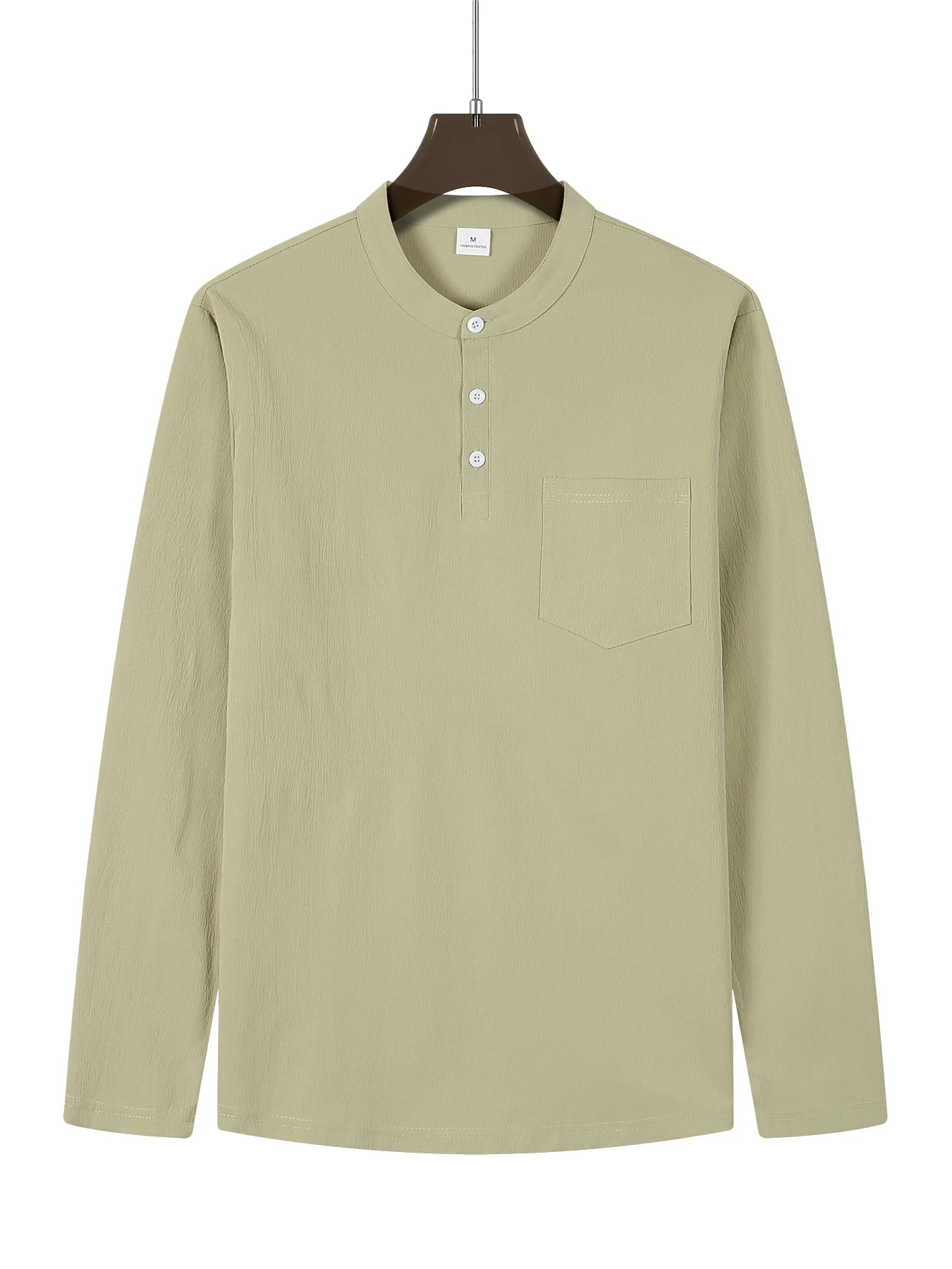 

Nice Small V-neck Long Sleeve Solid Color T-shirt Men's Loose Version Comfortable High-end T-shirt Spring And Summer New Thin To