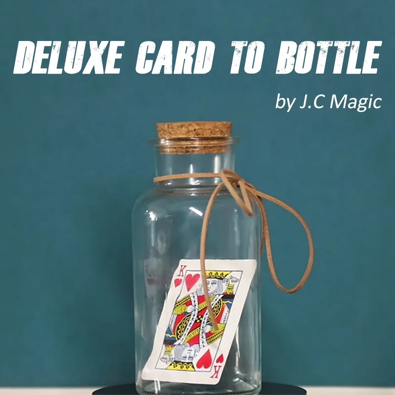 Deluxe Card to Bottle (Includes Bottle) by J.C Magic Tricks Chosen Card Appear in Bottle Magia Close Up Illusions Gimmicks Props