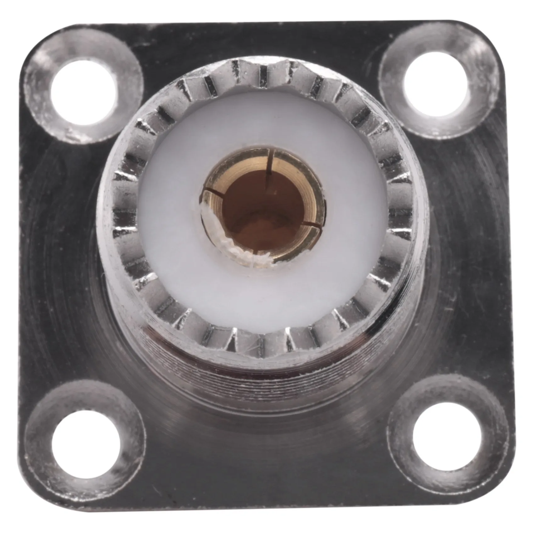 AB11-10X UHF SO-239 Female Jack Square Shape Solder Cup Coax Connector For Ham Radio