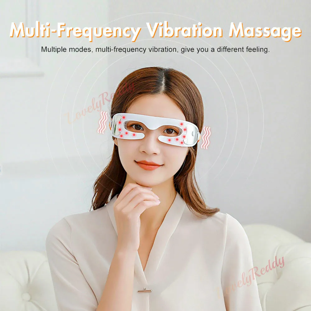 3D Smart Vibration Massager Hot Compress Led Eye Massage Tool Fatigue Relieve Anti Wrinkle Dark Circle Eye Bag Removal