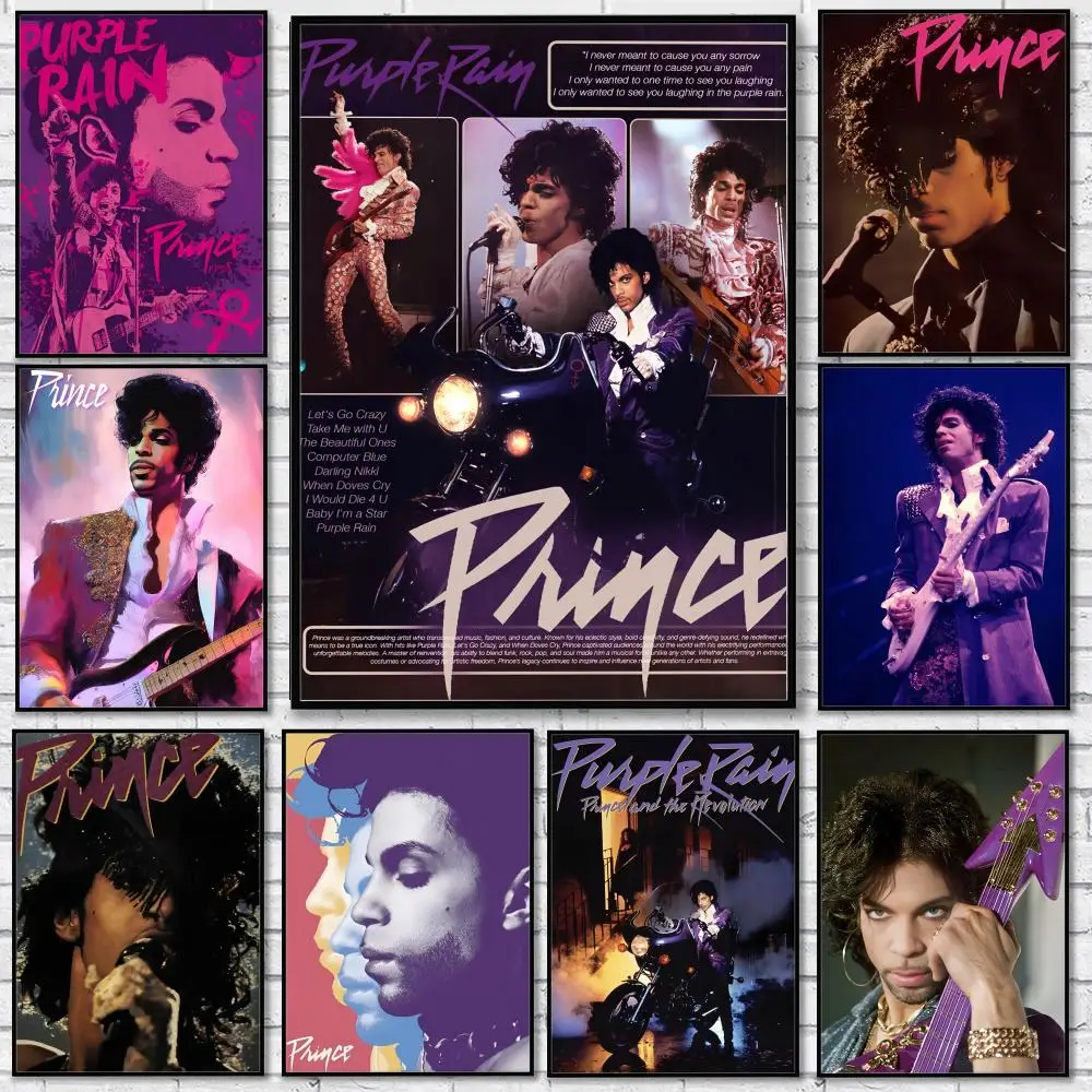 

P-Prince R-Rogers Nelson Painting Calligraphy Canvas Poster Room Home Interior Wall Decoration Painting Art Mural Spaces