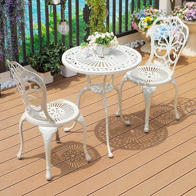 CZ-18 Outdoor Dining Table and Chair Combination Set for Terrace Garden Milk Tea Shop Villa Patio Use