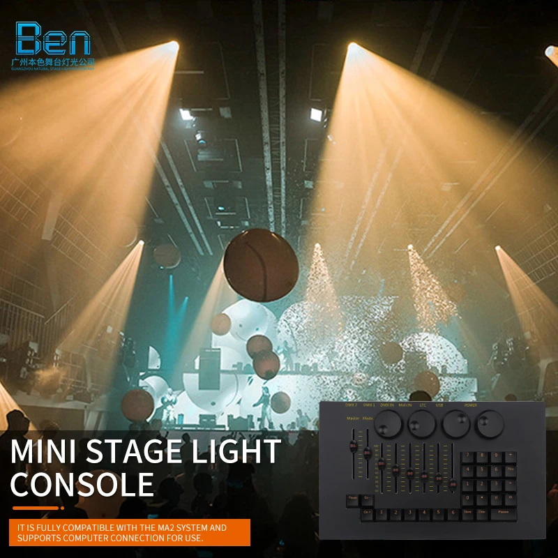 

Mini DMX Console DJ Club Stage Lighting Controller Professional Stage Light Controller for Party Lights