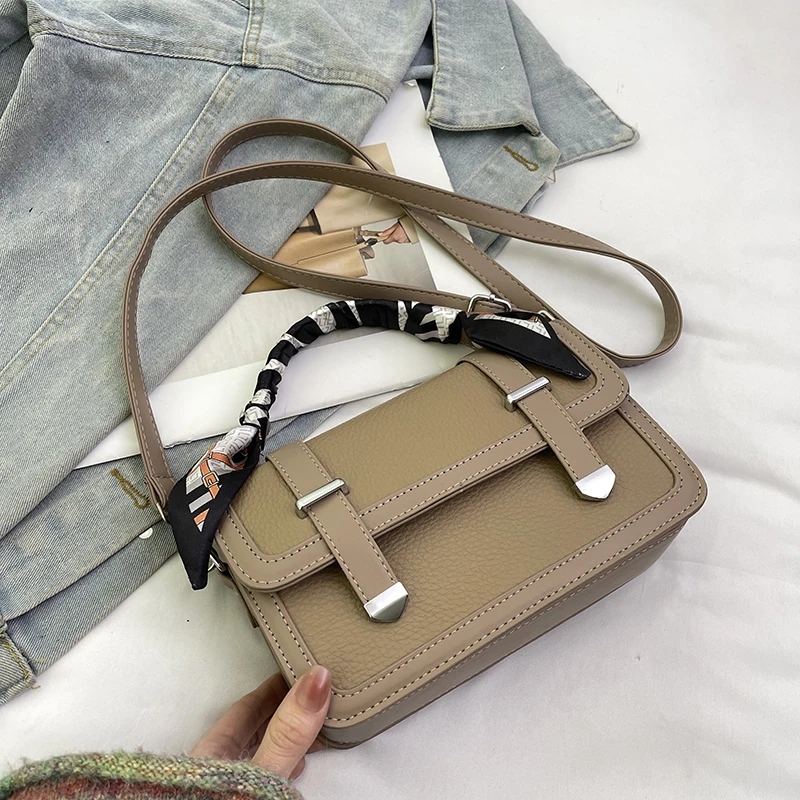 Torebka damska z regulowanym paskiem, listonoszka, modna mini torebka z górnym uchwytem, torebka typu satchel ze skóry PU.