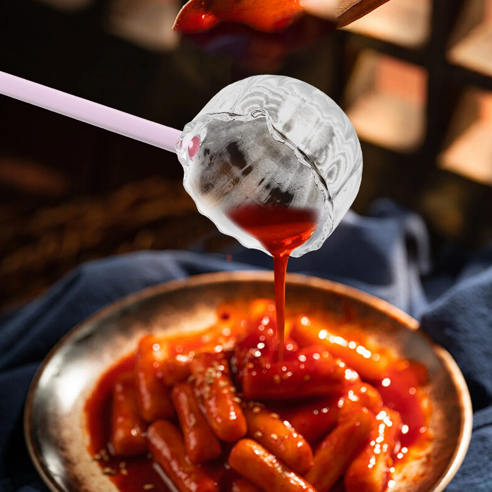 

Glass Stirring Spoon Long Handle Dessert Spoons for Yogurt Ice Cream Pudding Soup Coffee Tea Hot Chocolate Drinks Mixing Tool