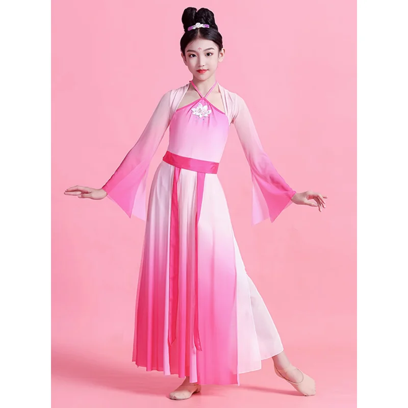 Abiti da ballo classici per bambini abiti di garza elegante abito etnico in stile antico cinese fan girl costumes festival outfit hanfu