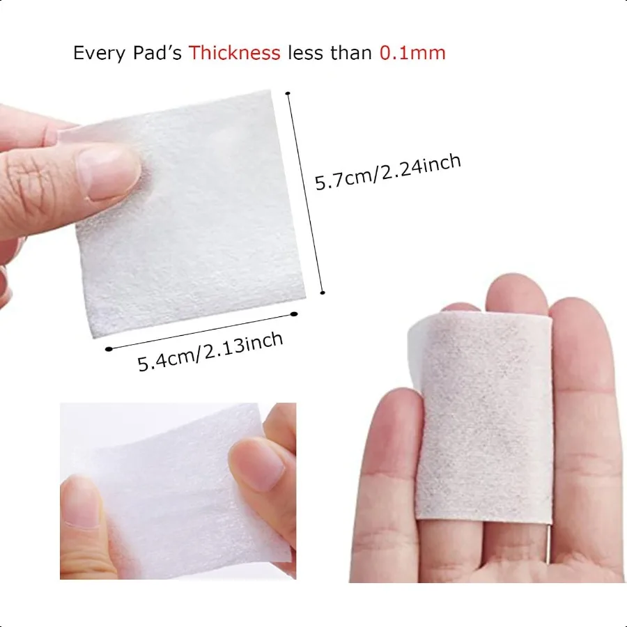 1000 قطعة ماكياج رقيقة الوجه وسادات قطنية مربع مزيل ماكياج وسادات قطنية الوجه العين الشفاه مزيل طلاء الأظافر غير المنسوجة Co