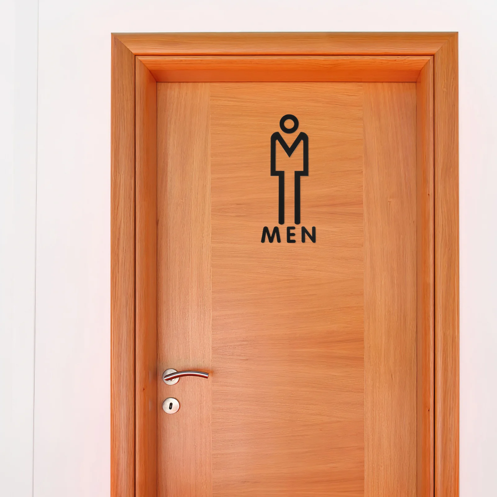 

2Pcs Bathroom Door Identification Signs Toilet Signs Adhesive Acrylic Bed Bath Toilet Door Stickers for Restaurants Offices