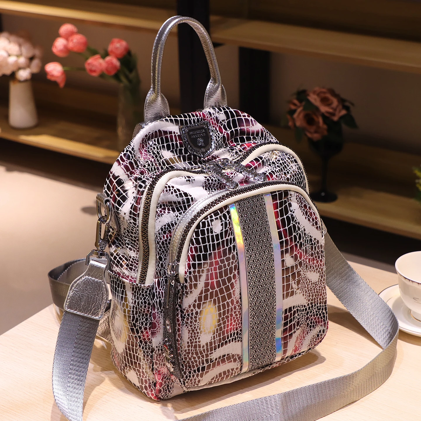 

Crocodile pattern portable shoulder crossbody texture fashionable women's bag multi-purpose