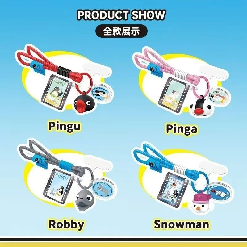 Anime Pingu Antarctic Story Keychain Cute Pinga Figure Keychain Classic Animation Rubber Keychain Backpack Decoration Pendant - view 2