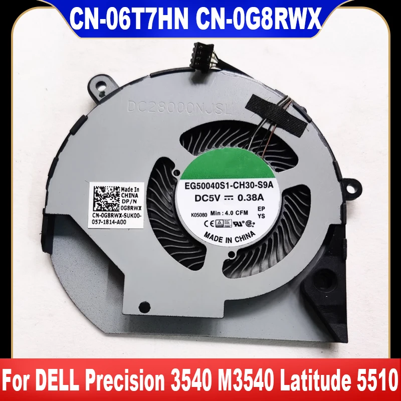 06T7HN 0G8RWX New Original For Dell Precision 3540 M3540 Latitude 5510 Laptop Cooling Fan Cooler Heatsink Radiator High Quality