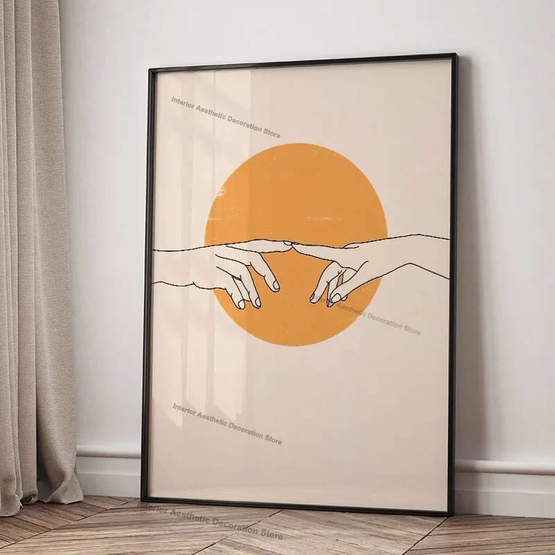 Lines Women Face Body Leaves Wall Art Canvas Painting Abstract Posters And Prints Pictures For Living Room Bedroom Home Decor