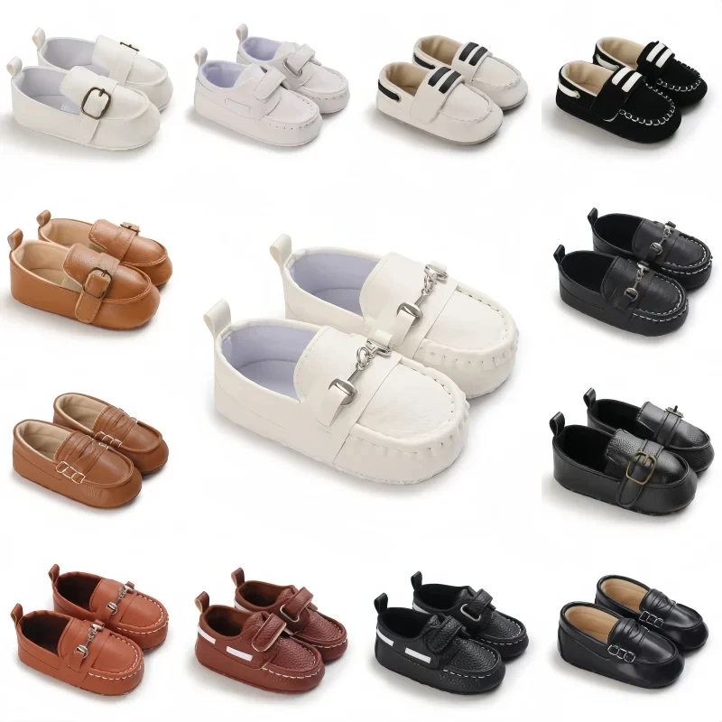 

0-18M Newborn Baby Boys Fashion Loafer Shoes, Infant Pre-Walker Shoes Leisure First Step Casual Baby Shoes