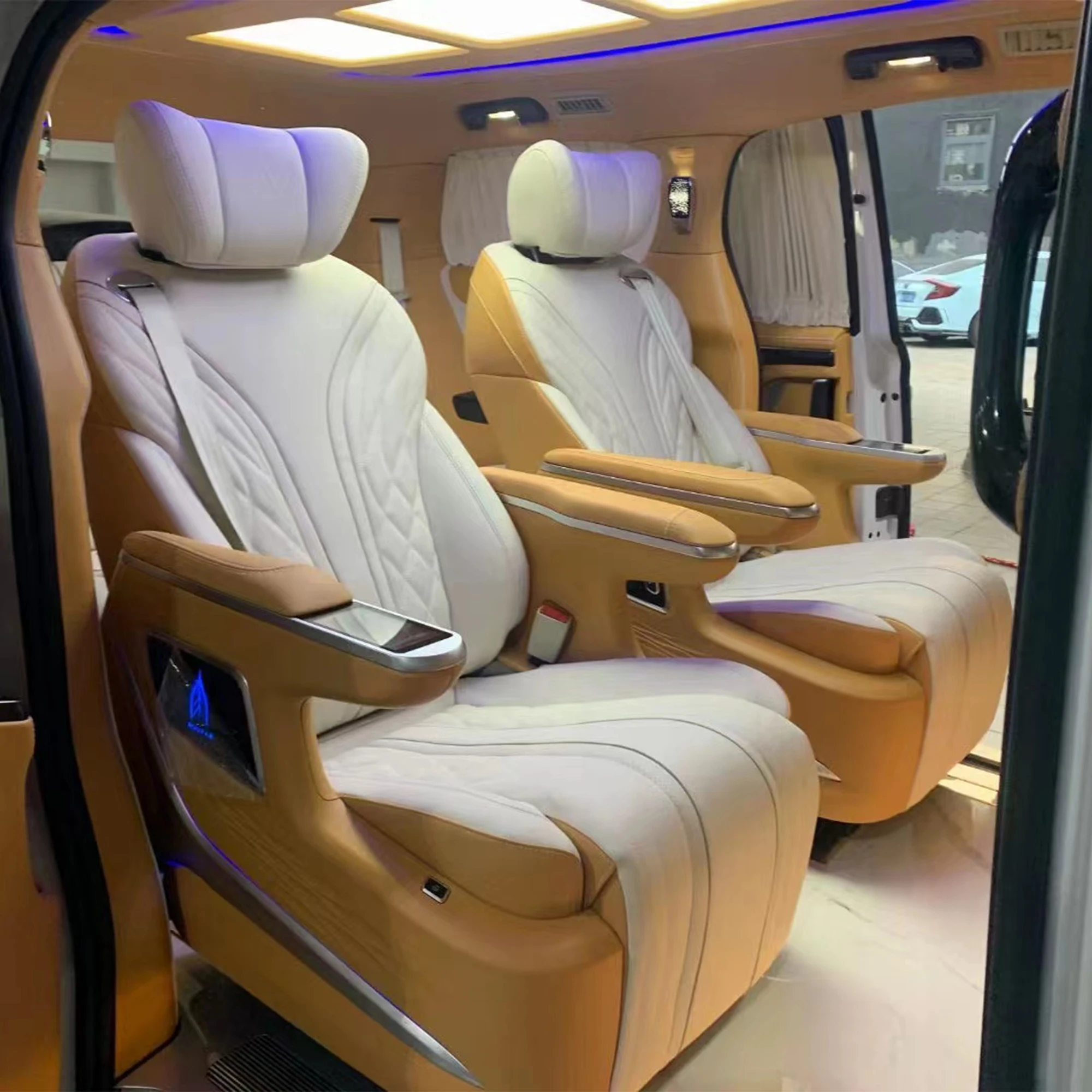 Luxury Leather Electric Aviation Captain Car Seat for VW Multivan T5 T6 Multivan MPV Interior Modification