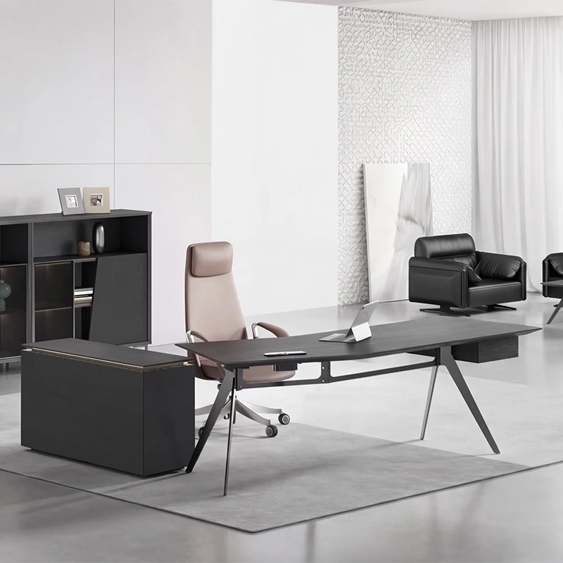 Stainless Steel Frame, Office Executive Stand, High-End Simple Modern Desk, Corner Model, Direct From Manufac