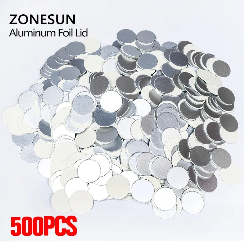 ZONESUN induzione di tenuta formato su misura plactic foglio di alluminio laminato coperchio fodere 500pcs per PP PET PVC PS ABS di vetro bottiglie