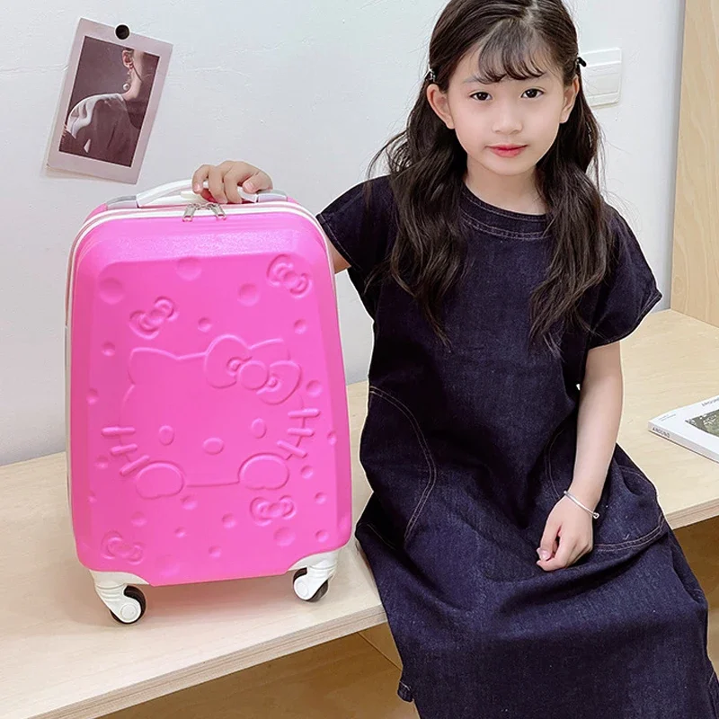 

16-дюймовый чемодан Sanrios, детский чемодан Hello Kitty Girl, посадочный ящик, студенческий ящик с паролем, дорожный чехол, милый мультфильм
