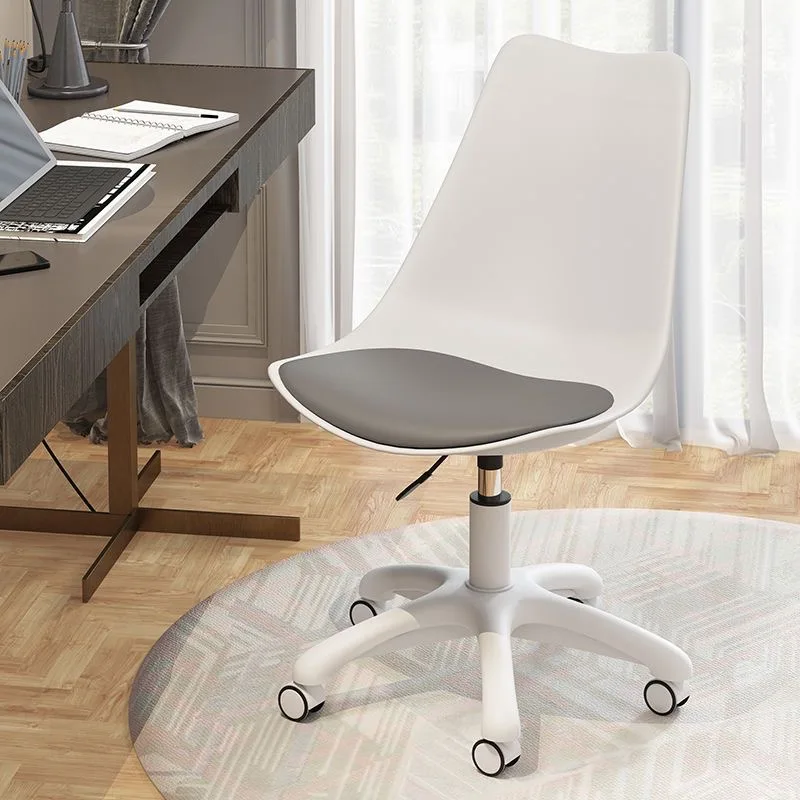 Livraison gratuite! Fauteuil de bureau ergonomique à roulettes, chaise nordique pivotante pour ordinateur, bureau d\'étude et de jeu