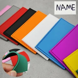 Parche bordado en blanco personalizable para nombre o letras