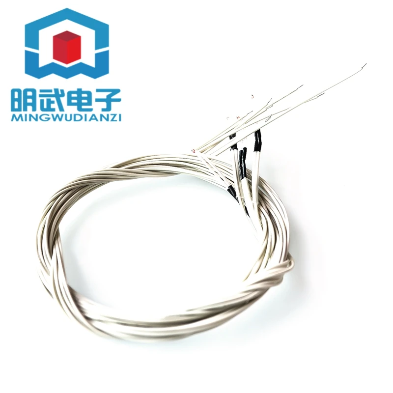 NTC single-ended Glass Seal Thermistor Temperature Sensor 3D Printer 100K 1% 3950 Resistant To 200 Degrees