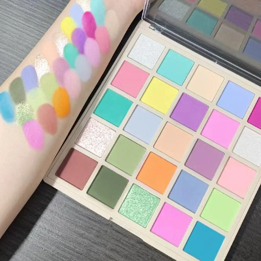 25 Palette di ombretti dai colori natalizi Piastra per ombretti dai colori ricchi Glitter Ombretto perlescente Palette di ombretti definitive