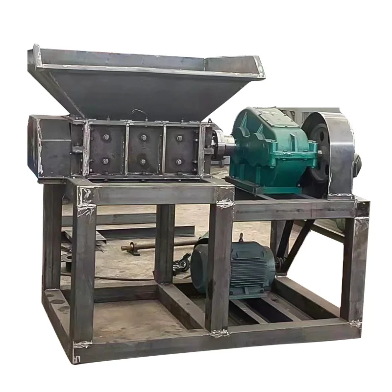 Double Shaft Plastic Shredder | Woven Bag and Tire Recycling Shredding Equipment