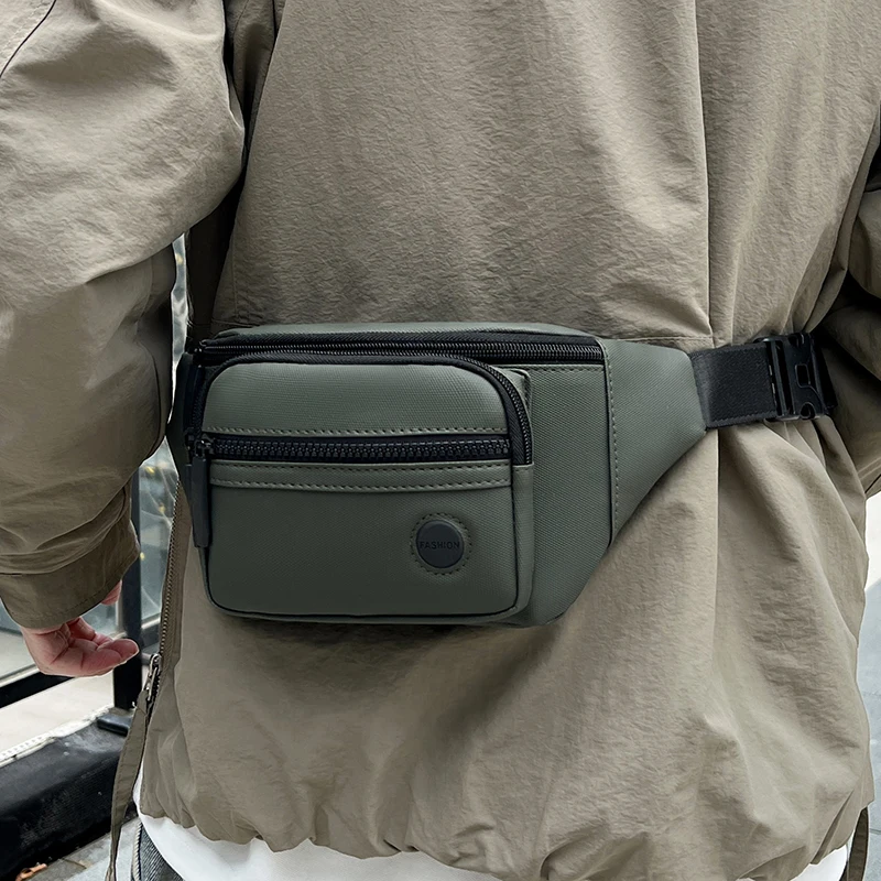 حقيبة الخصر للرجل جودة عالية للجنسين الصدر حزمة بلون حزمة مراوح عادية في الهواء الطلق السفر حقيبة كروسبودي رجل جديد حقيبة كتف