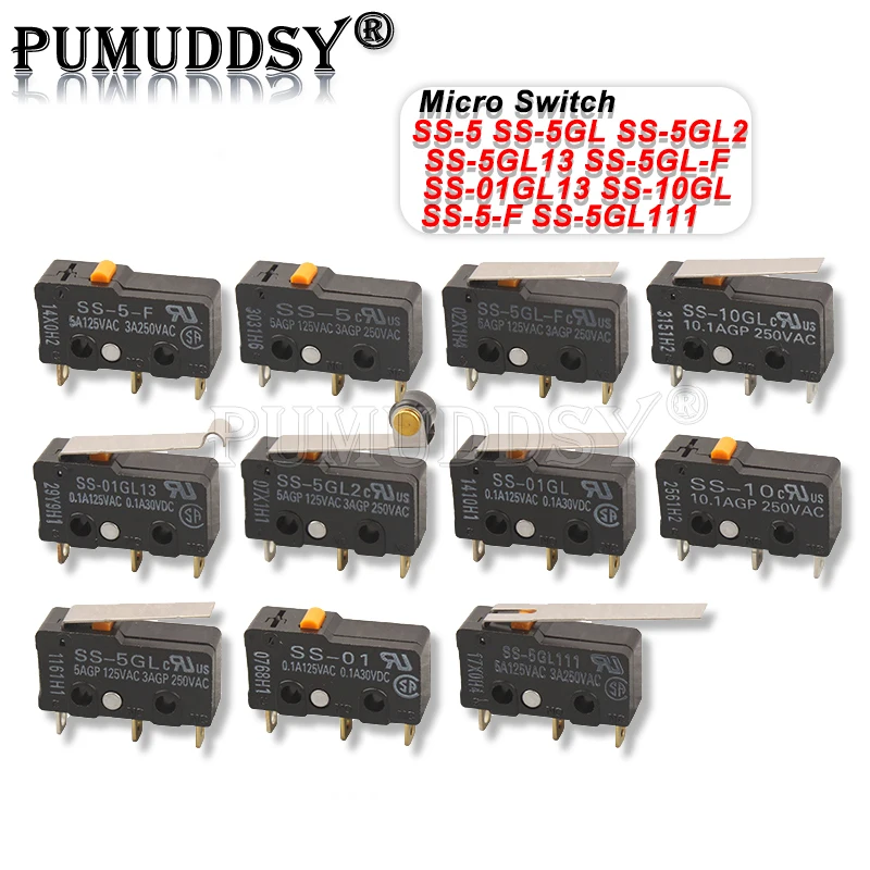 Micro Switch SS-5 5-F SS-5GL 5GL-F SS-5GL2 5GL2-F SS-5GL13 SS-10 10GL 10GL2 10GL13 SS-01 01GL 01GL2 01GL13 Original Ibuw