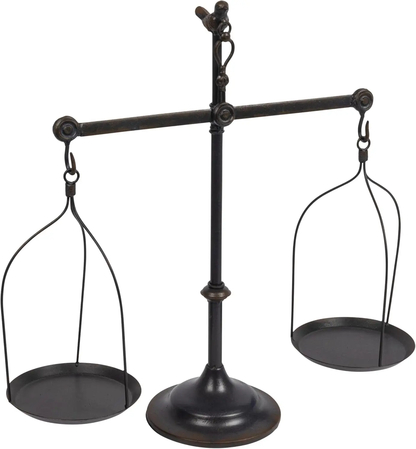 

Винтажные черные железные весы-балансир с декором в виде птицы для домашнего декора